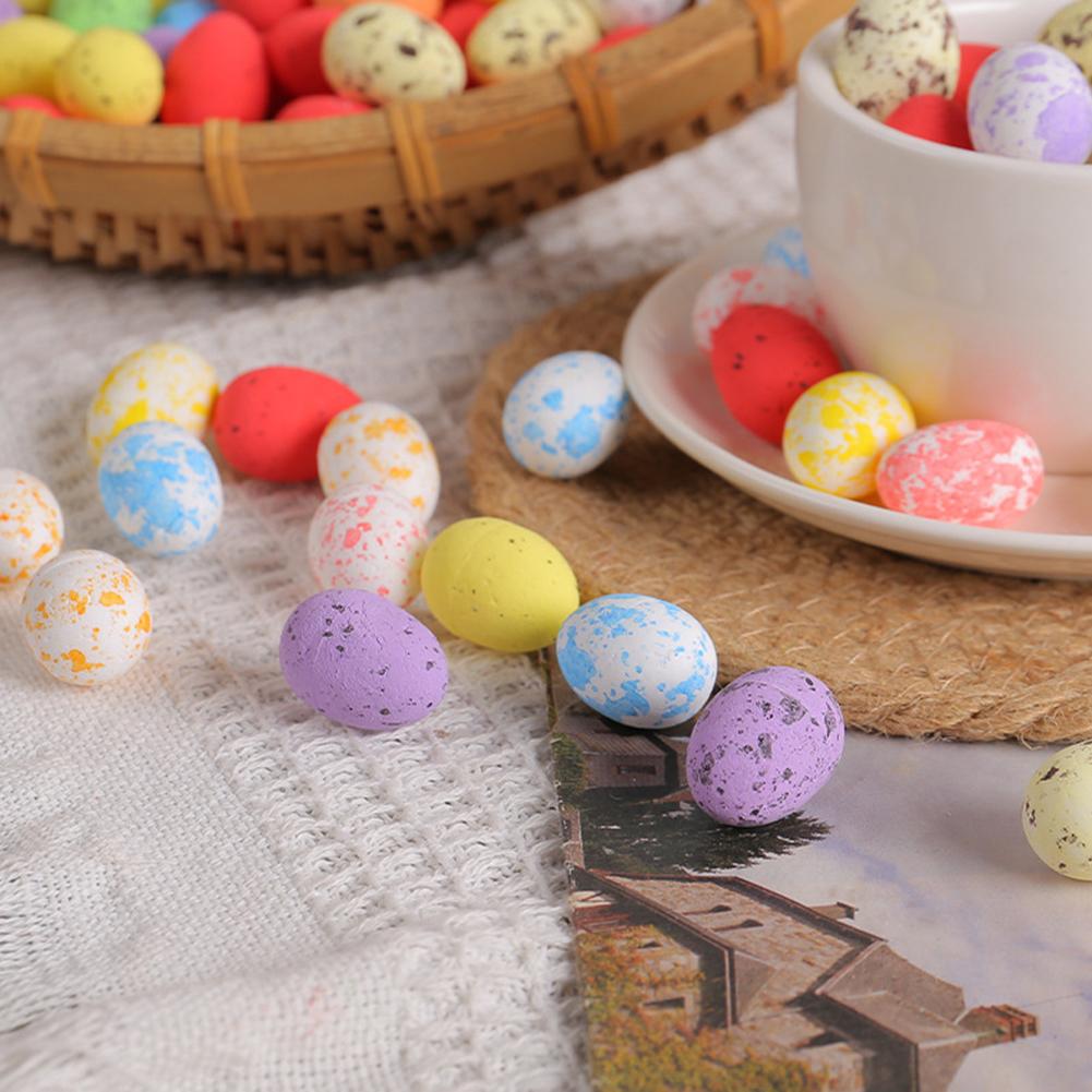 50 Pcs Easter Eggs, Reusable Easter Eggs, Colorful Mini Easter Eggs, DIY Easter Ornaments, Foam Easter Eggs For Wedding, Party Decor, Photography, Bas