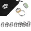 Versatile Stainless Steel Rings Jewelry DIY Drip Glue Rings for Everyday Wear