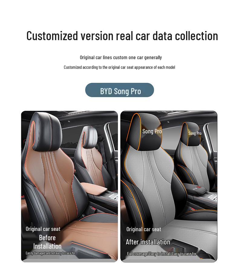BYD Song PRO Dm-i Universal Leather Car Seat Cushion: Four-Season Full Coverage