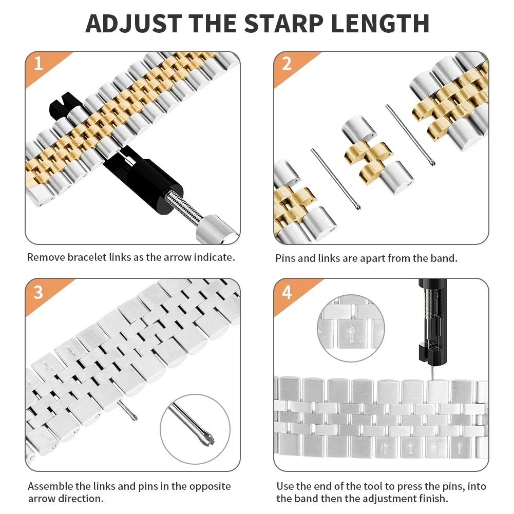 22mm Metal Strap for Huawei Watch GT6 Pro GT5 Pro 46mm Stainless Steel Bracelet Watchband Huawei Watch 5/4/GT6/5/4 GT3 Pro 46mm