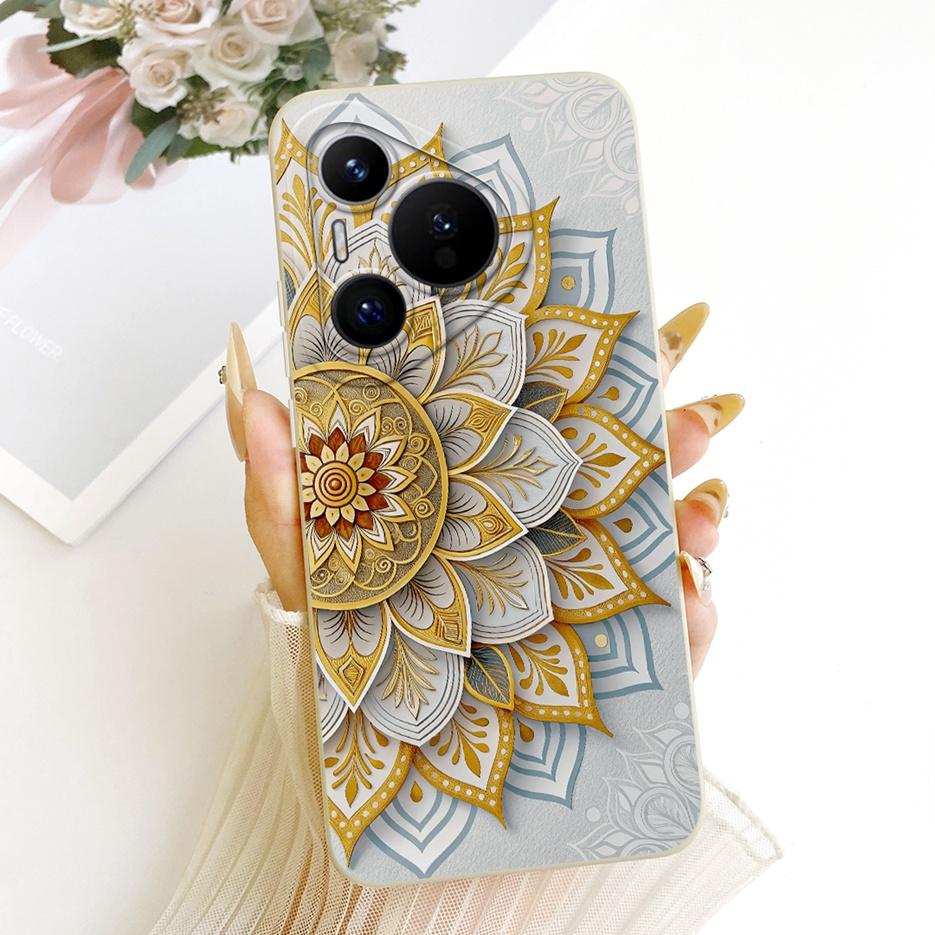For Huawei Pura 70 Pro Case Pura70 Pro+ New Flowers Candy Painted Cover Soft Silicone Phone Case For Huawei Pura 70 Ultra Fundas