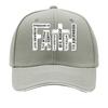 Black And White Snapback Baseball Cap Featuring The Word FAITH a Retro And Easy Adjustable Sun Ha Sandwich Baseball Cap