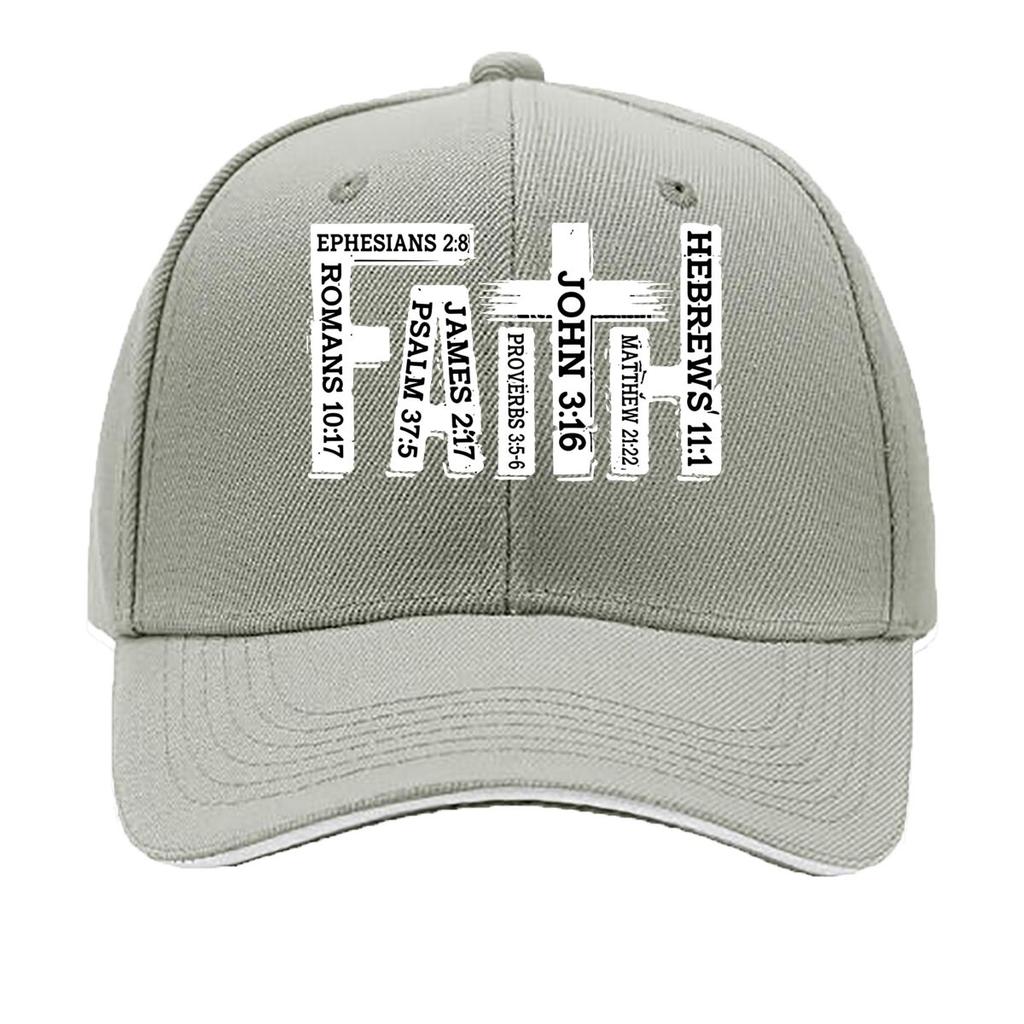 Black And White Snapback Baseball Cap Featuring The Word FAITH a Retro And Easy Adjustable Sun Ha Sandwich Baseball Cap