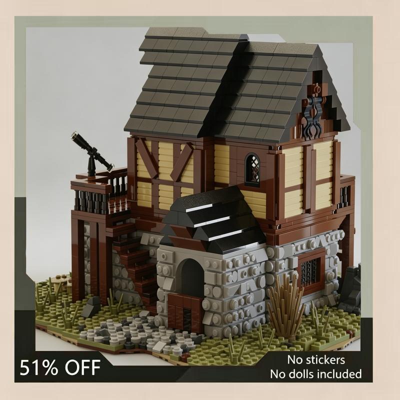 2963PCS Medieval Inn House MOC Building Blocks Architecture DIY Assembly Creative Toy Collection Display Educational Gift