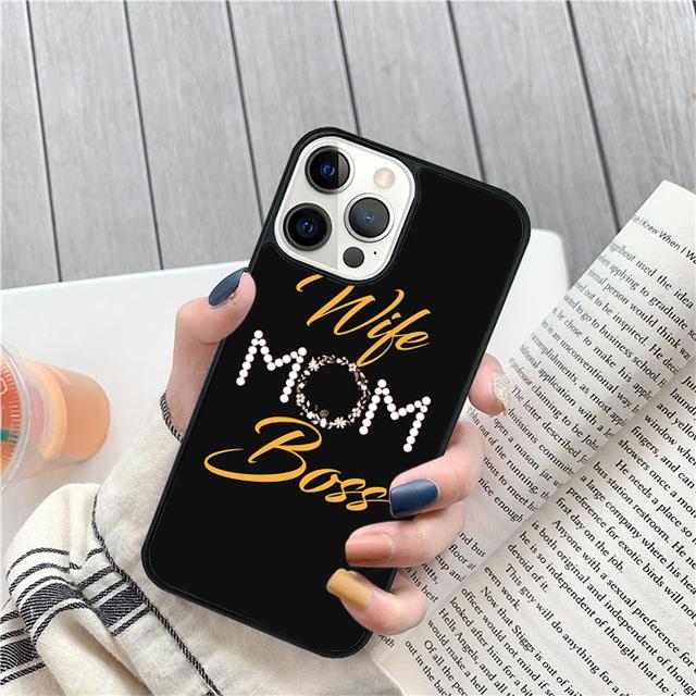 Wife Mom Boss Quotes Coque Shell For iPhone 17 Air 15 16 14 13 12 Pro Max 11 Pro Max Plus Phone Case Cover