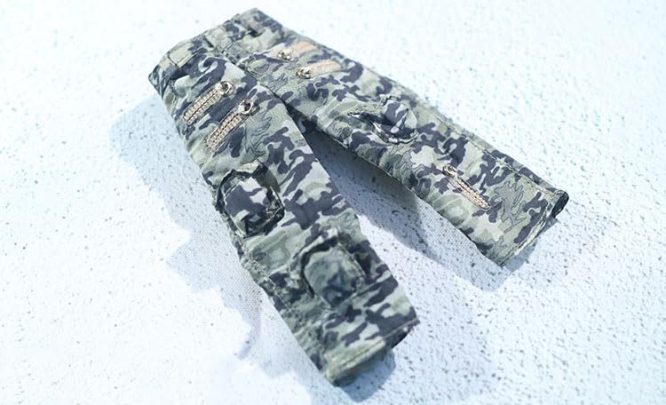 HAMRETHYPPZ 1/12 Scale Costume: 1/12 Male Suit, Leather Sports Suit, Camouflage Pants, Fashion Clothes (Body, Head, Shoes, Etc. Not Included)