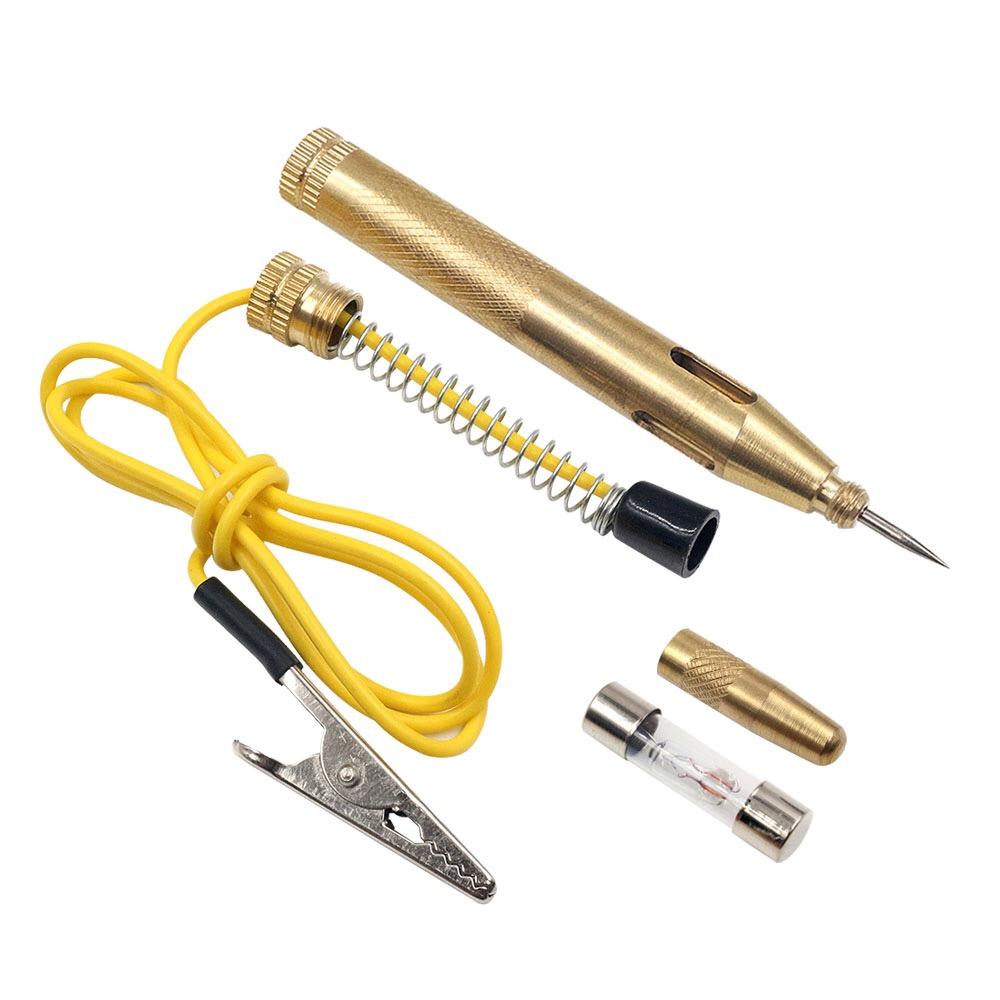 Auto Car Light Circuit Tester Lamp Voltage DC 6V 12V 24V Copper Test Pen Detector Probe Light System Test Probe Lamp Tools Fuse Holders1