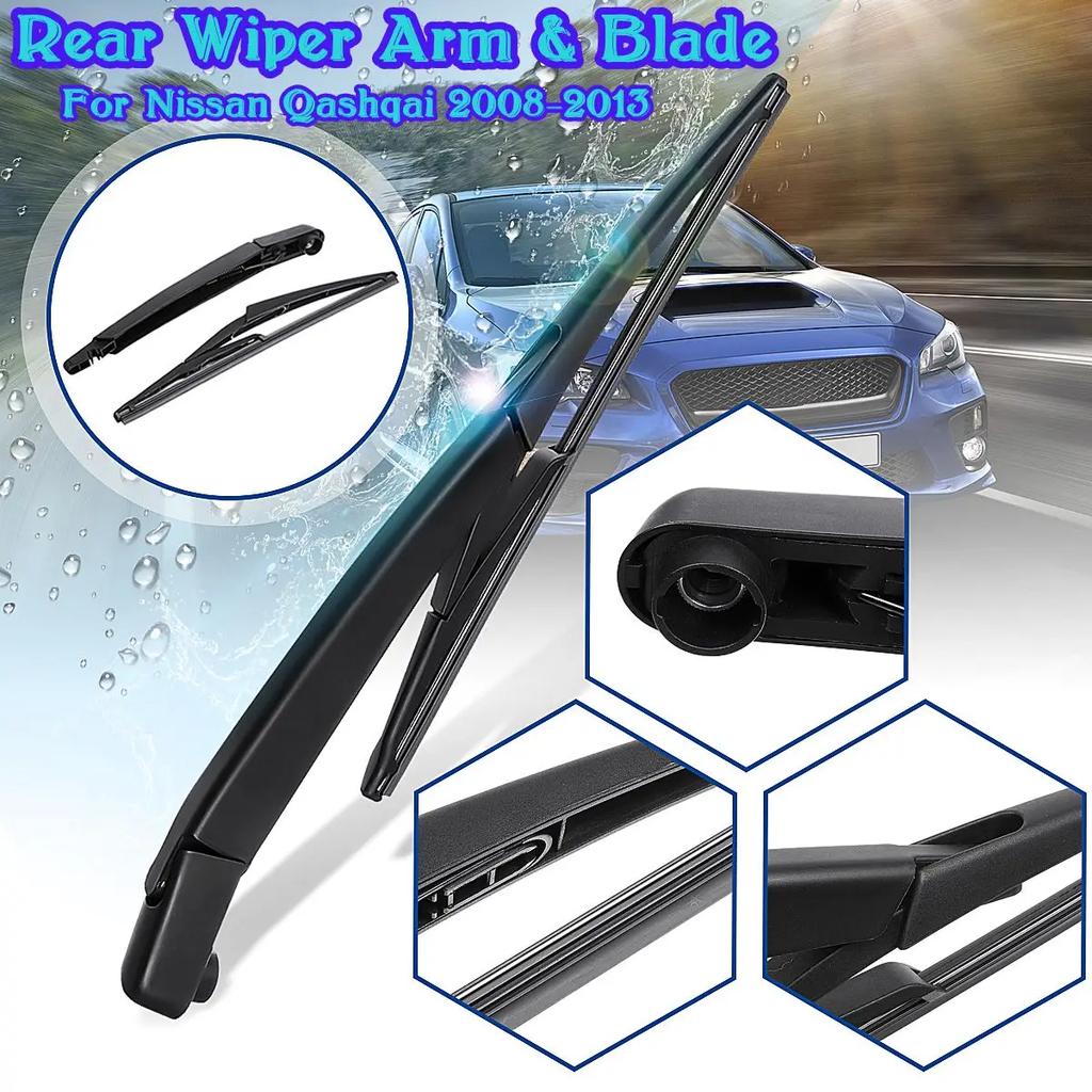 1Set Car Rear Window Windscreen Windshield Wiper Arm + Blades for Nissan Qashqai 2008 2009 2010 2011 2012 2013