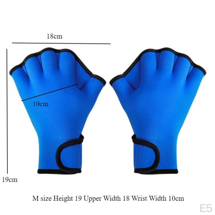 Swim Webbed Gloves Aquatic with Wrist Strap Fingerless Diving for Paddle