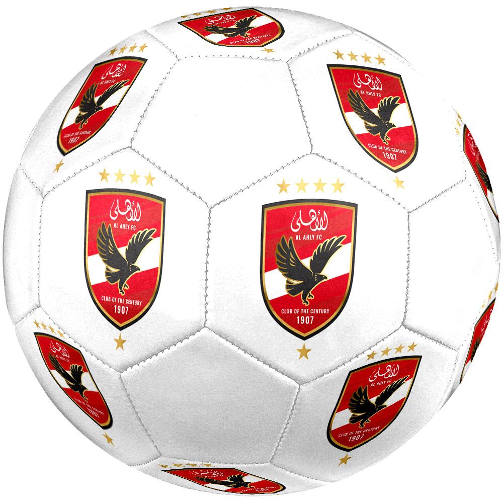 Al Ahly SC Size 5 Soccer Ball, Machine-Stitched PVC, Durable & High Bounce, All Ages Fit, Fan Merchandise, Matches & Outdoor Use.