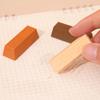 Mini Chocolate Stick Erasers 3pcs/pack Soft TPR Eraser Less Dust for Pencil Cleaning Stationery Office For Student
