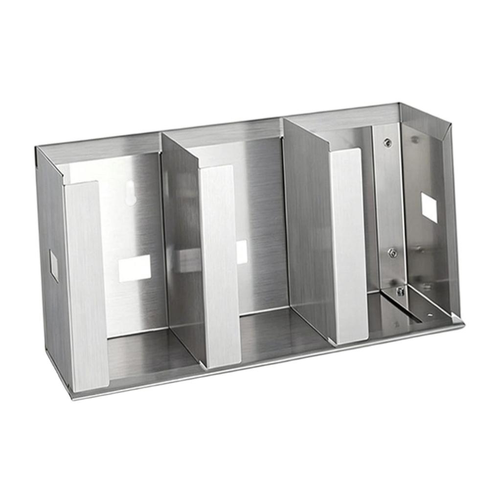 Cup Dispenser Holder Organizer Lid Storage Rack Divider Stainless Steel Space Saving