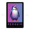 Astronaut Space Penguin Cruiser Metal Bar Decoration Designing Tin Sign Poster