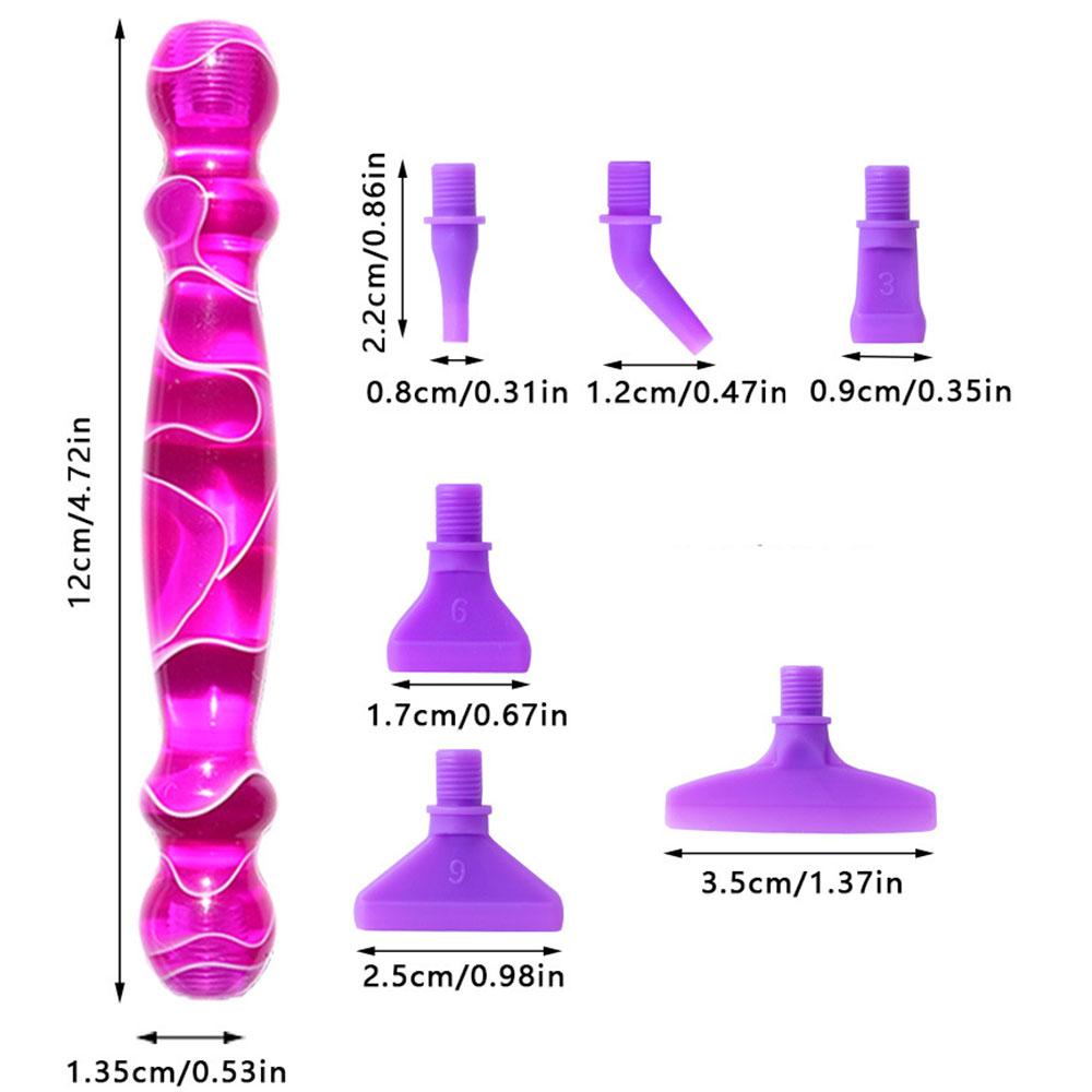 DIY Diamond Art Tools Drill Pen New resin pen with threaded design, replaceable multiple tips Diamond painting accessories