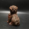 Chinese Antique Boxwood Hand Carved Lion Statue Home Decor Sculpture Art Gift