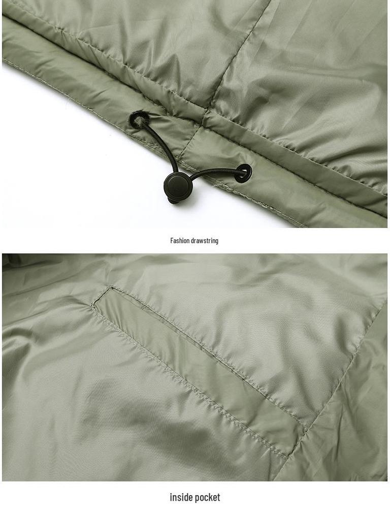 Men's Winter Stand Collar Lightweight Down Jacket - 50% White Duck Down, Japanese Trendy Style