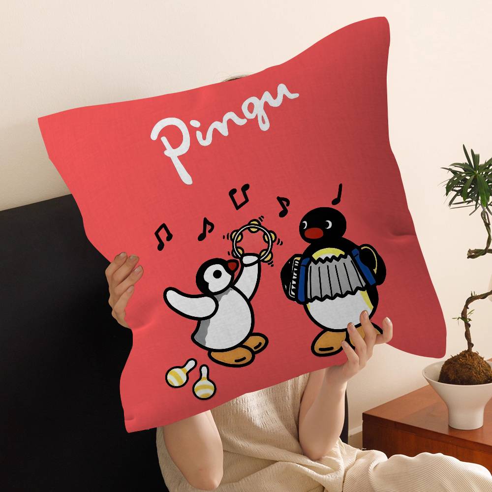 Cartoon Cute Pingu Penguin Anime Pillow Cover Design cushion Cover decor Holiday Decorati