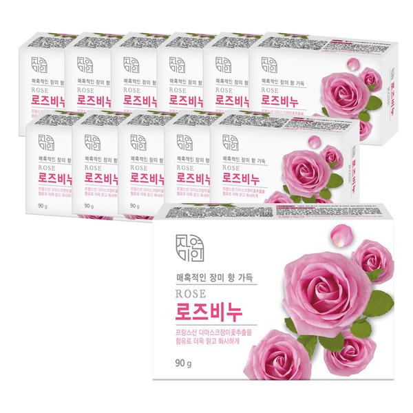 mugunghwa natural beauty rose soap 90g x 12