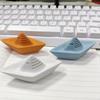 3D Geprint Papieren Boot Figurine Nautisch-Thema Minimalistische Origami Boot Standbeeld Verzamelaarsobject