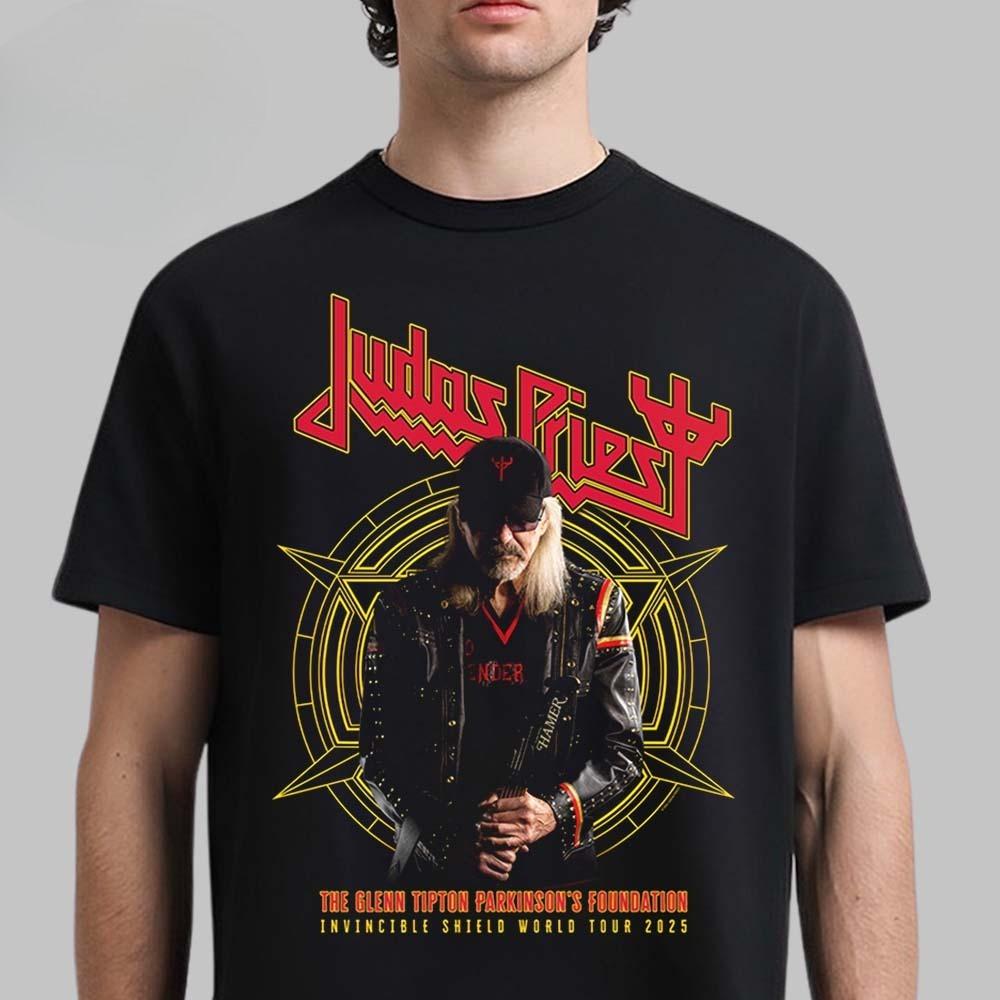 Best Judas Priest Shield of Pain Tour 2025 Winged Demon Two Sided Unisex T-Shirt High-end Luxury Is for Both Men and Women Top