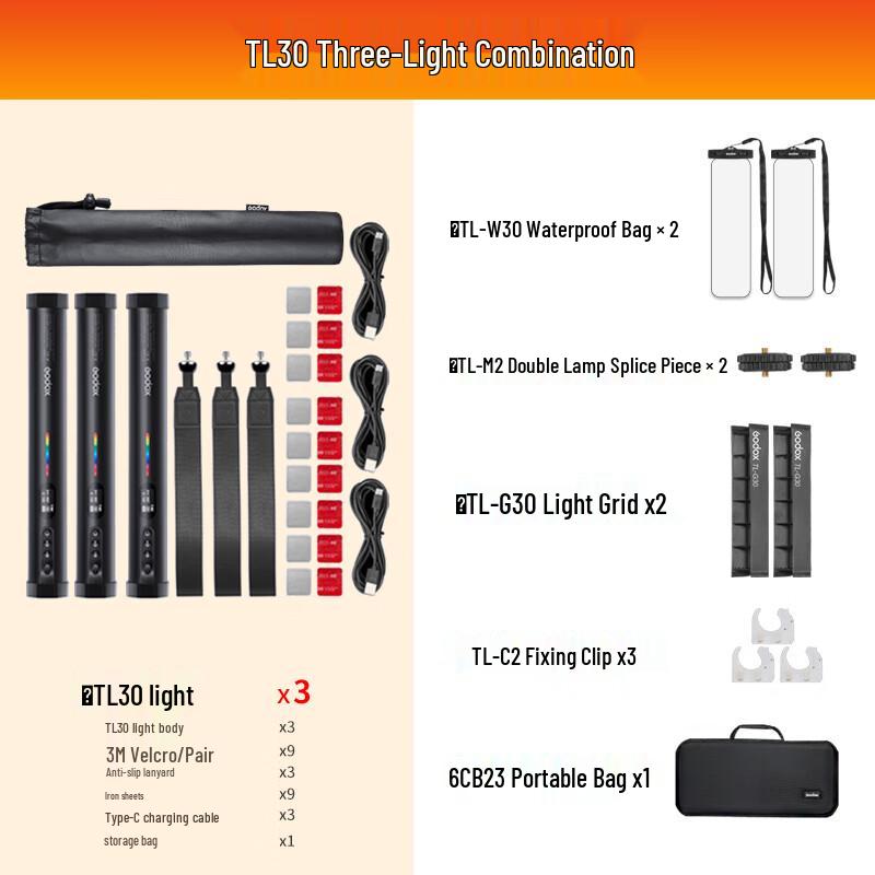Godox TL30 RGB LED Stick Light Kit