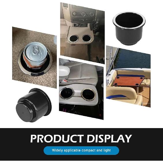 2PCS Car Cup Holder Ert, Recessed Drop In Plastic Cup Drink Can Holder, Large Capacity Cup Holder Replacement Accessories, Universal For RV Boat Car
