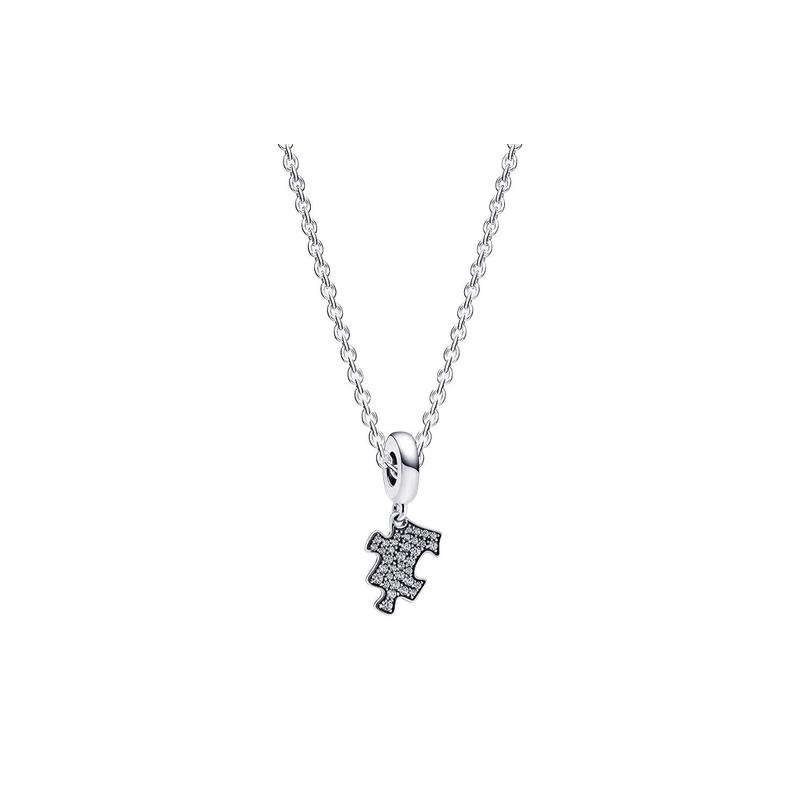 Pandora Shining Puzzle Necklace Women s Silver ZT2445