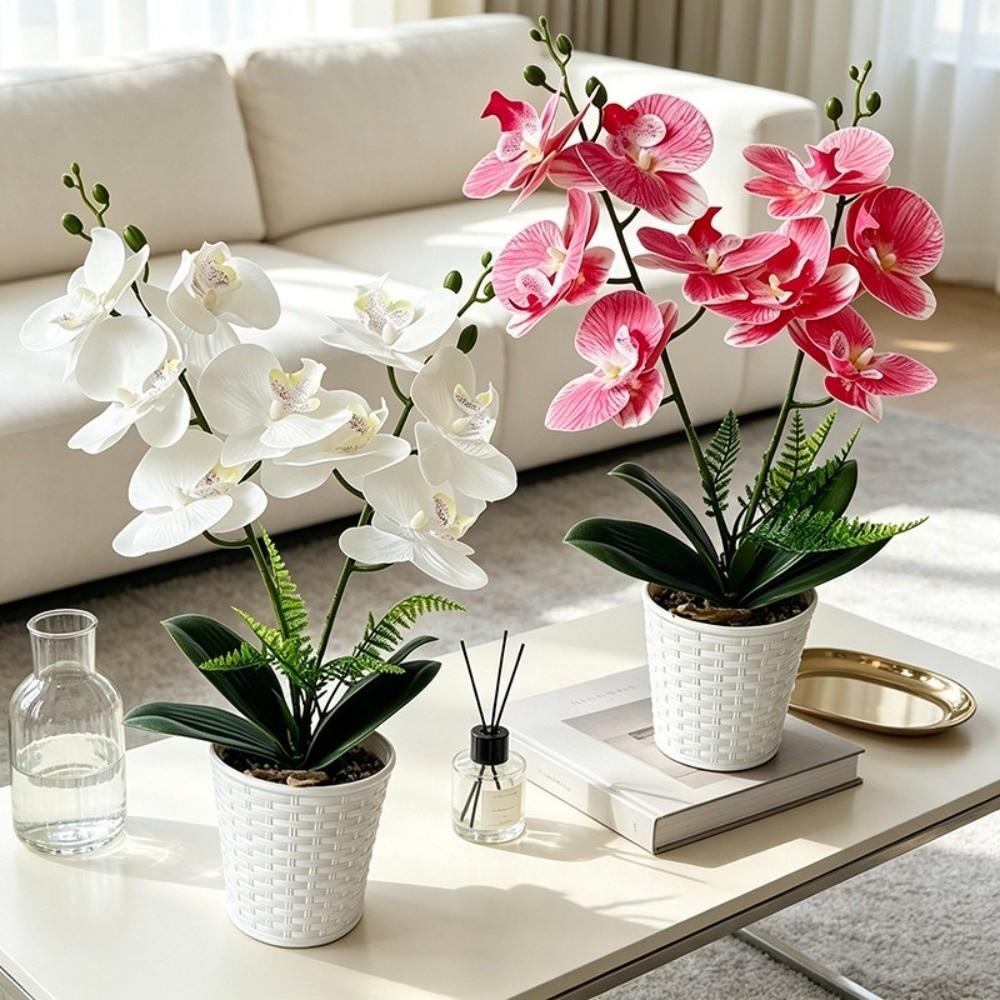 Wielokwiatowa Sztuczna Storczyk Motyl DIY Plastikowy Sztuczny Kwiat Sztuczny Storczyk Bonsai Wystrój Domu