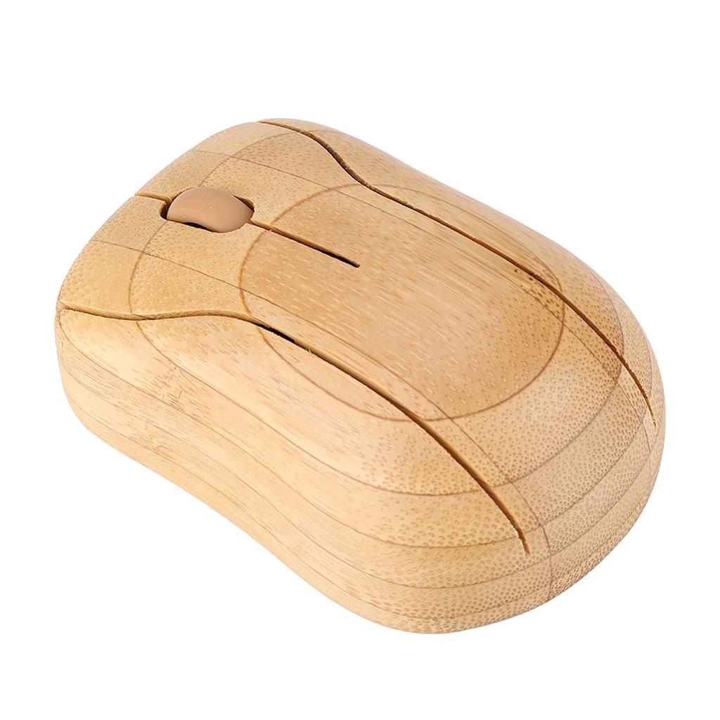 2.4GHz Bamboo Wireless Optical Mouse PC Laptop Computer Wooden Wood