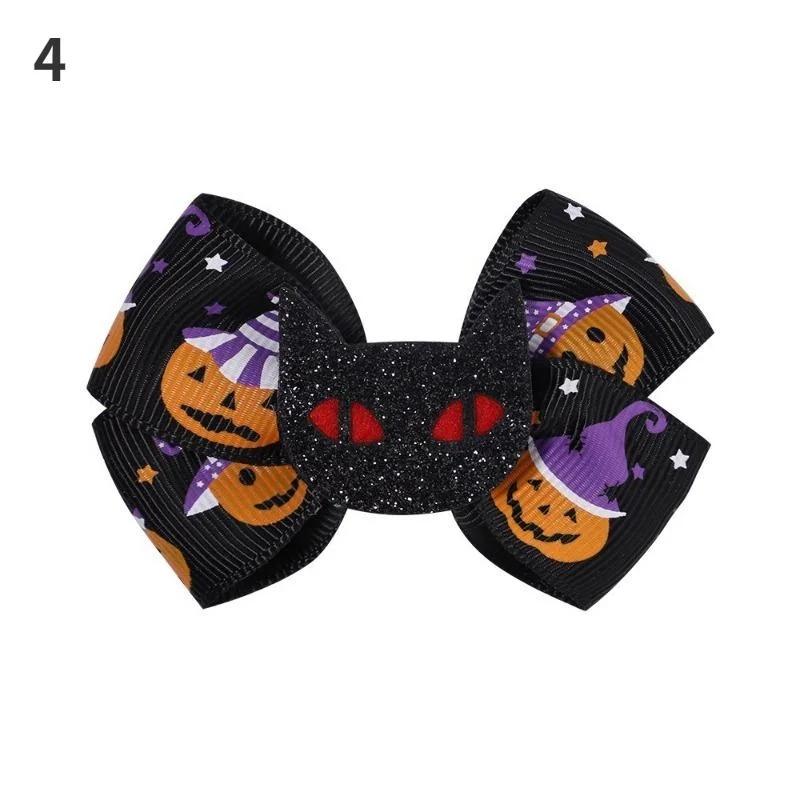 1 Pcs Halloween Cartoon Spider Pumpkin Hair Clip Black Cat Skull Hair Accessories For Girls Day Dress Up Party Decor Gifts