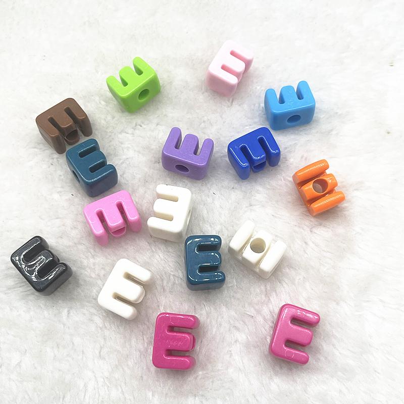 10pcs 20mm Mixed Alphabet Letter Beads Big Hole Charms Beads for Making Jewelry Diy Handmade Key Chain Accessories