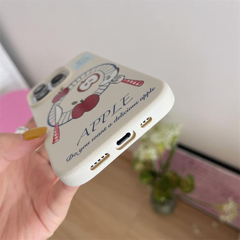 Ins Fruit Plate for Apple Illustration 16Promax Silicone 14Pro Mobile Phone Case for IPhone13/12 Soft Shell 15