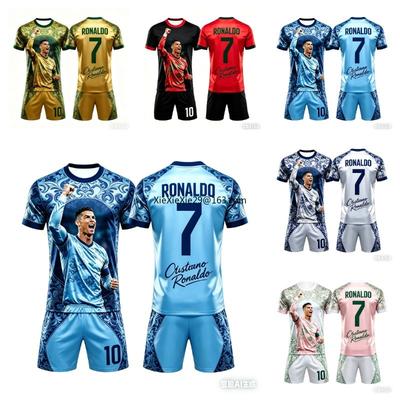 Popular 2026 IA # 7 Ronaldo Verão Crianças Adulto Conjunto Pai Filho Manga Curta Calções Camisa de Futebol Estilo Casal Unissexo