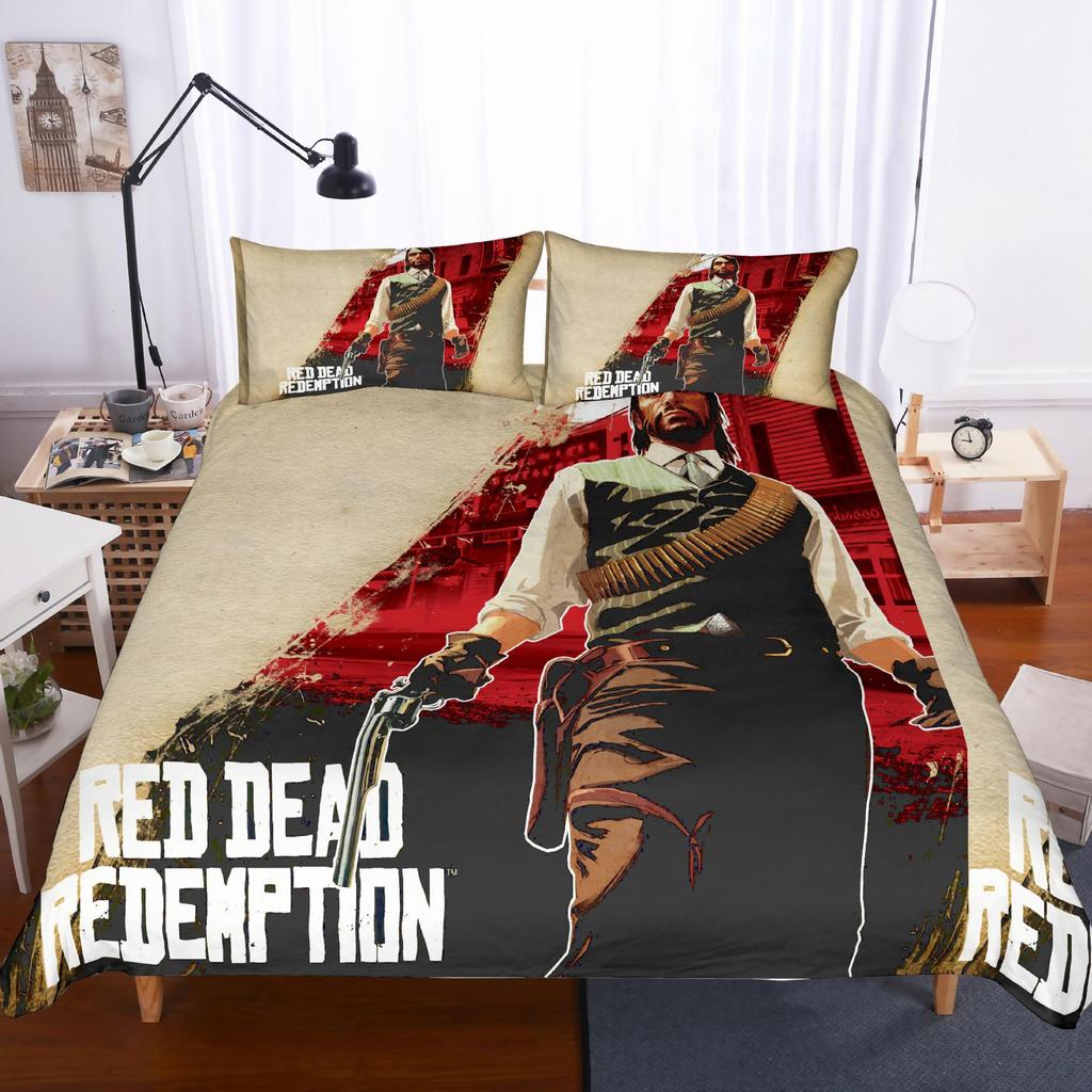 3D Bedding Home Textiles Four-Piece Red Dead Redemption: Redemption