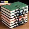 Vintage A5 Leather Notebook with Personalized Soft Cover - Perfect for Business Meetings and College Life
