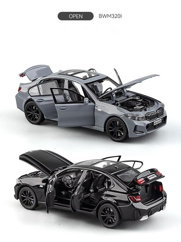 New 1:32 320i THE 3 G20 2023 Alloy Diecasts & Toy Vehicles Metal Toy Car Model Sound and light Collection Kids Toy