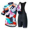 Mens Mountain Bike Cycling Jersey Bib Shorts Set Breathable Quick-Dry Sportswear Outdoor Riding