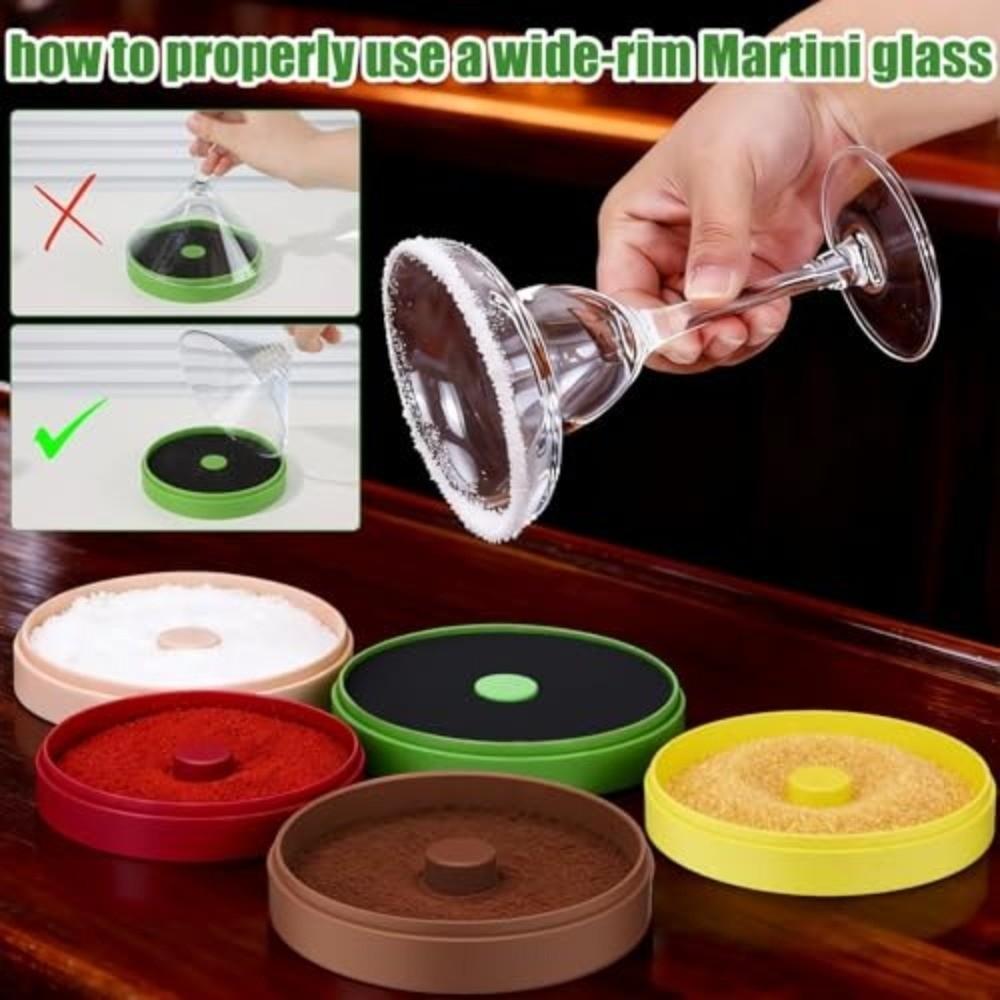 Ensemble de 3 niveaux pour bord de verre à Margarita Empilable Plateau Rimmer de Bar Verres à Margarita