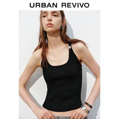 UR 2025 Women's Short Slim Sleeveless Knit Top