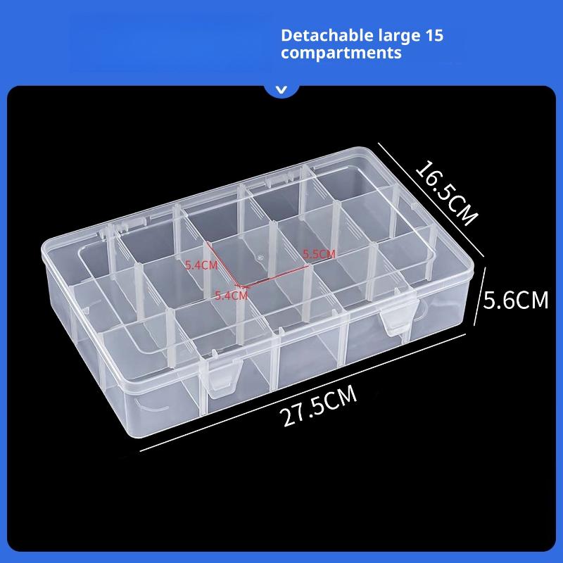 1/3 Stuks Sieraden Oorbellen Doos Container 15/18/24/28/30/36 Vakjes Transparante Plastic Compartiment Doos Schroef Gereedschap Opbergdozen