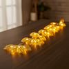 Warm White LED Decorative Lamp Golden Metal Leaf Shaped Design Decorative Lights Battery Operated Hollow Design Atmosphere Light