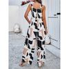 Jumpsuit Women Casual Button Vacation Long Jumpsuits Loose Wide Leg Romper Print Overalls Summer Youthful Woman Clothes