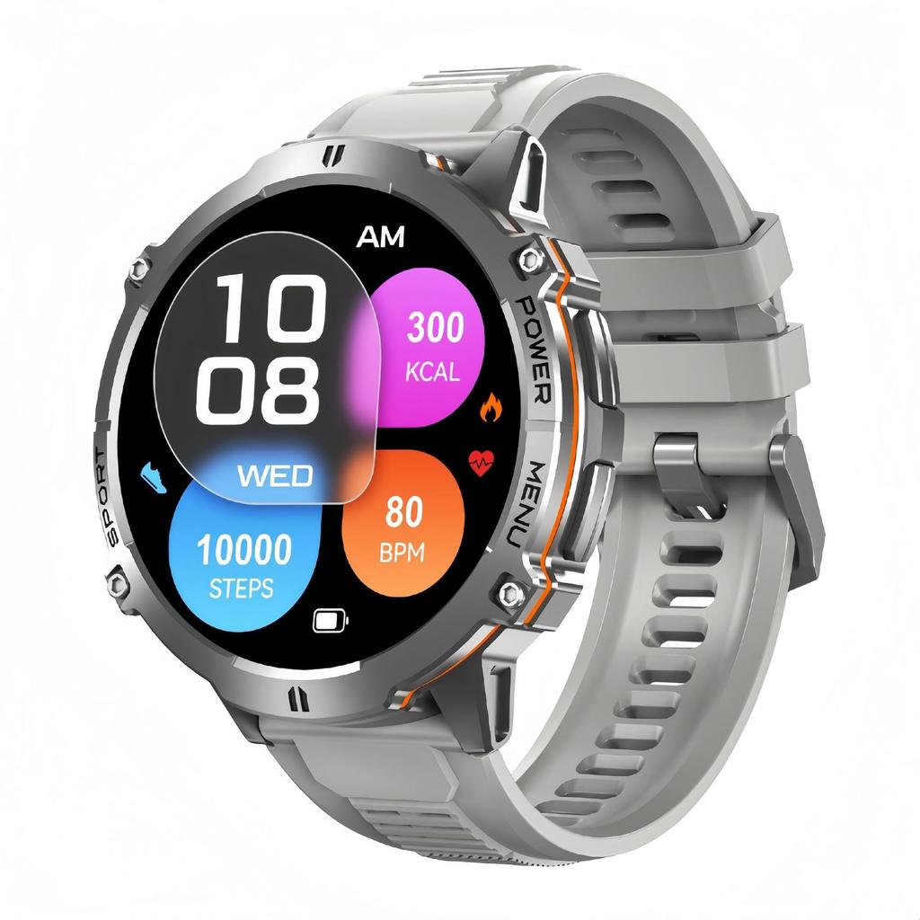 Outdoor Sports 30m Waterproof 1.73-inch AMOLED Display X3 Smart Watch Magnetic Compass Calling Heart Rate Barometric Pressure