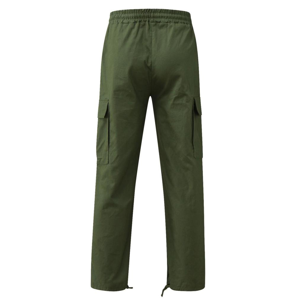 2022 Spring/Autumn Men's Cargo Pants with Drawstring - Casual Long Fit