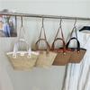 Women's 2026 Korean-Style Vacation Straw Bag: Handheld, Large Capacity, Chain Shoulder, Simple Fruit Basket Design