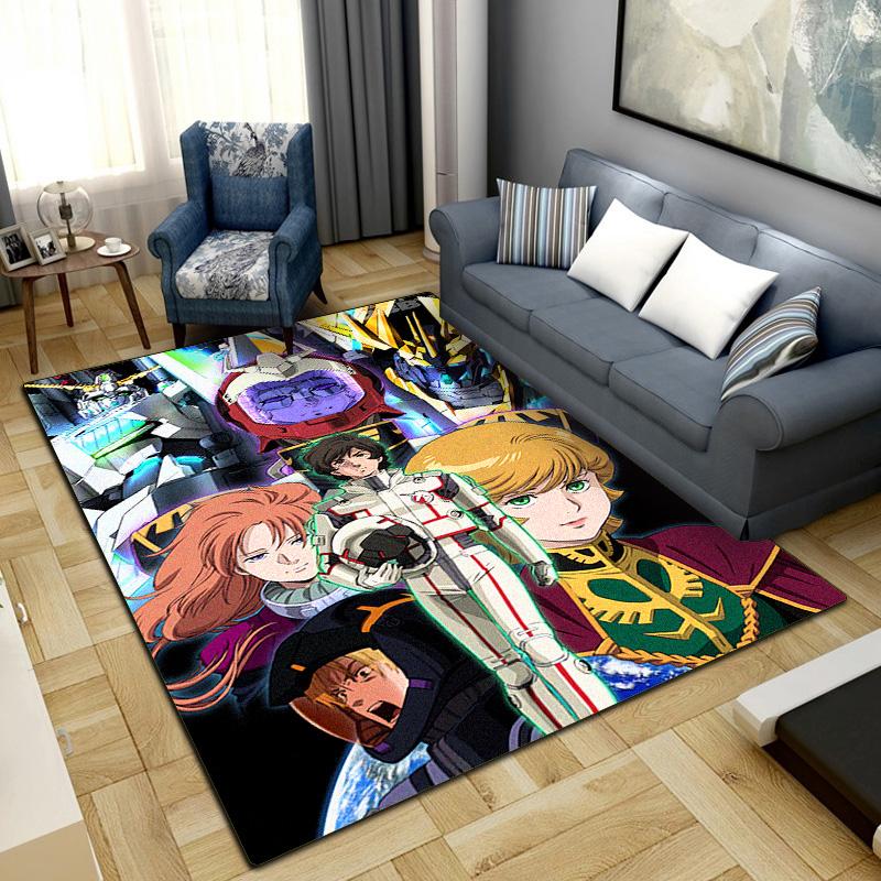 Anime Mobile Suit Gundam Print Rug Living Room Home Fashion Decoration Office Desk Chair Carpet LXR106