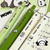 1/4Pcs Creative Cute Cartoon Panda Gradient Color Gel Pen Kawaii Student Stationery 0.5Mm Black Ink Pen School Office Supplies