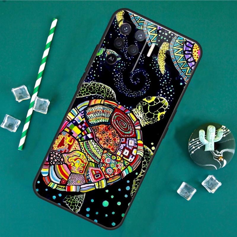 Sea Turtle Phone Case For Oppo A18 A38 A58 A78 A98 A40 A60 A80 A91 A15 A17 A74 A94 A54 A57S A16 A76 A96