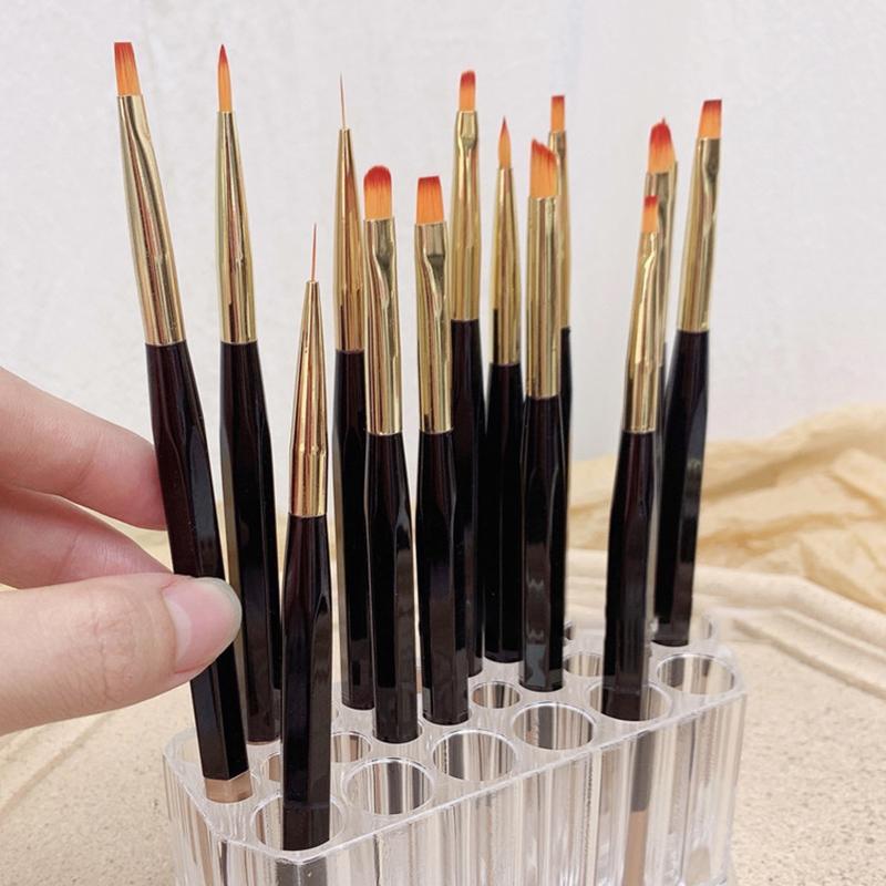 26 Holes Nail Brushes Storage Box Holder Organizer Makeup Brushes Pens Beauty Container Tool Kit Display Shelf Holder