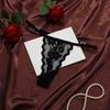 Women's Panties Heart Rhinestone Jacquard Low Waist Lace Translucent Flower Underpants Ventilate Underwear Super Comfortable